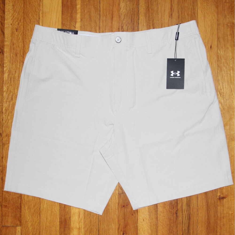 Under Armour 10" Golf Shorts Mens 38 Khaki Base Storm